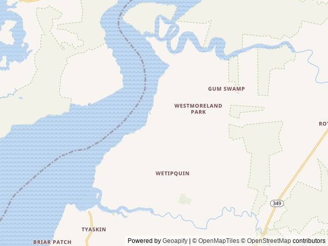 Map of Sandy Hill Family Camp location at Quantico, MD, United States