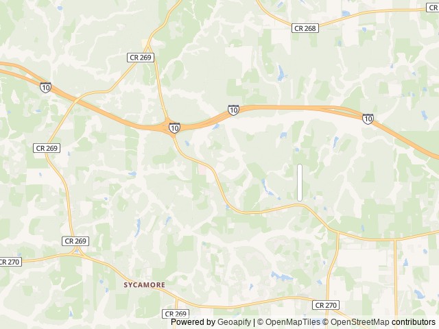 Map of Flat Creek Family Campground location at Chattahoochee, FL, United States