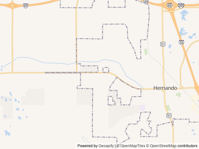 Map for 2022 Prime Time RV Avenger 27DBS near Hernando, TN