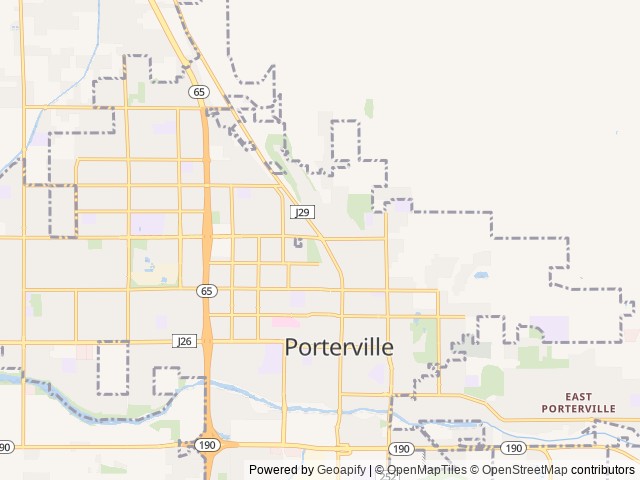 Map for The Happy Camper near Porterville, CA