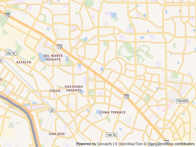 Map of El Paso Roadrunner RV Park location at El Paso, TX, United States