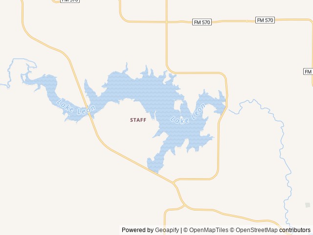Map of Stephens Bay RV Park location at Staff, TX, United States