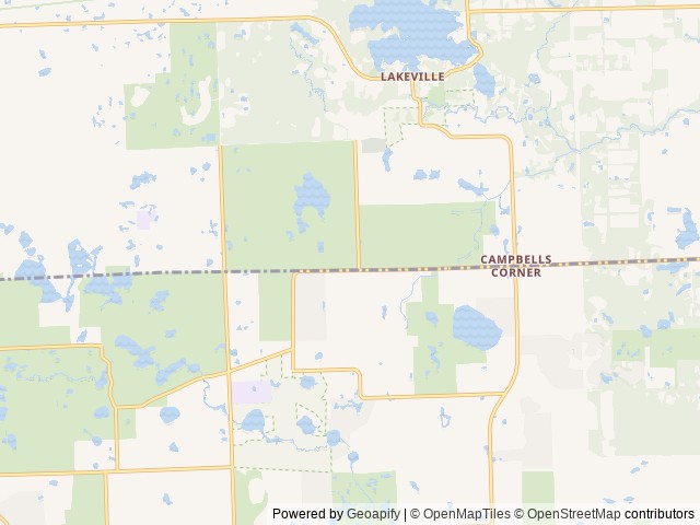 Map of Addison Oaks County Park location at Leonard, MI, United States