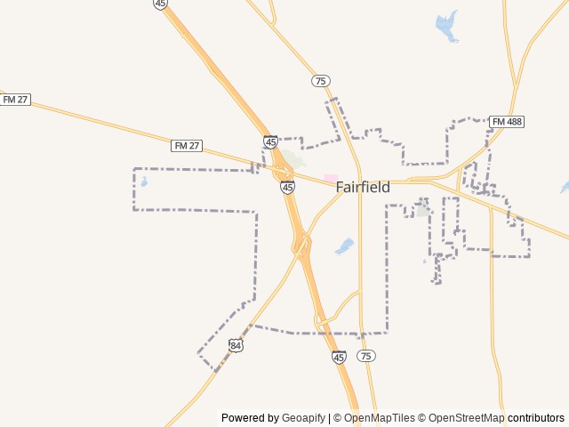 Map of Patriot RV Park - Fairfield location at Fairfield, TX, United States