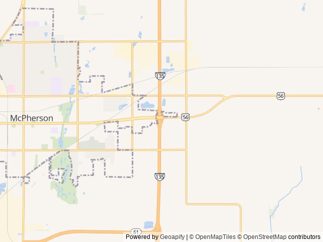 Map of Love's RV Stop-McPherson KS 608 location at Mc Pherson, KS, United States