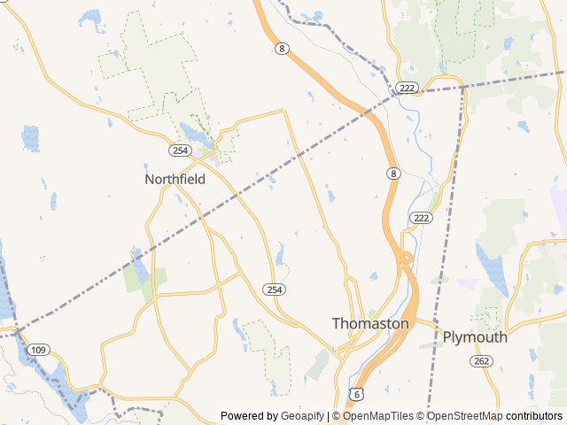 Map of Northfield Brook Lake Group Shelters location at Thomaston, CT, United States