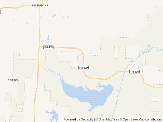 Map of Bois D' Arc location at Decatur, TX, United States