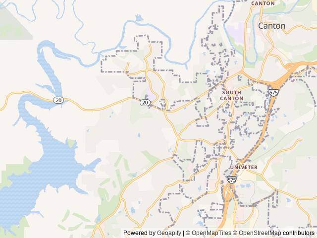 Map for "Fourwinds Funhaus" - 6 bed Bunkhouse C Class RV near Canton, GA