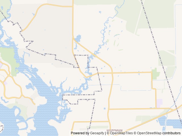 Map of The Retreat RV & Camping Resort location at Huffman, TX, United States