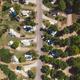 RV Park Full Hookup Sites Aerial Drone Flyover - Indigo Bluffs