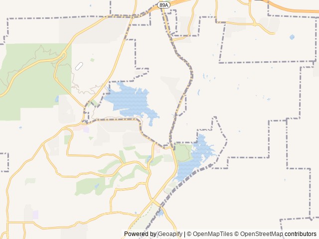 Map of Point of Rocks RV Campground location at Prescott, AZ, United States