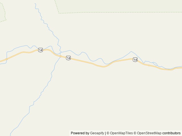 Map of Big Game Campground location at Cody, WY, United States
