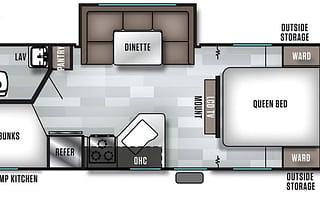 Lala's cozy bunkhouse 2020 Wildwood X-Lite 24'