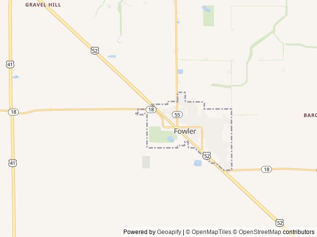 Map for 2016 Rockwood Mini Lite near Fowler, IL