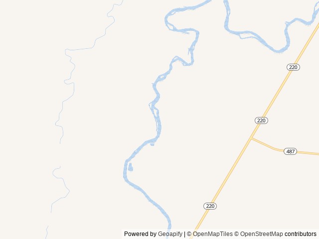 Map of Chalk Bluffs Campground location at Casper, WY, United States