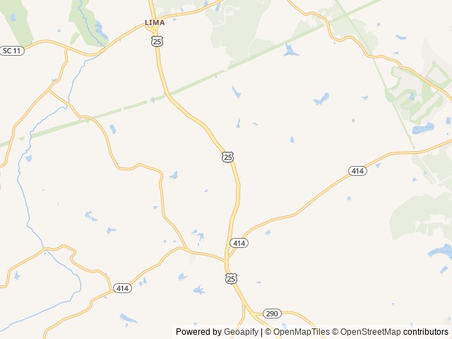 Map of Travelers Rest /North Greenville KOA location at Travelers Rest, SC, United States