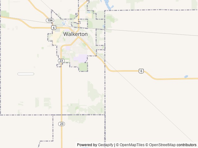 Map for Joshua and Debra's Home Away from Home. near Walkerton, IL