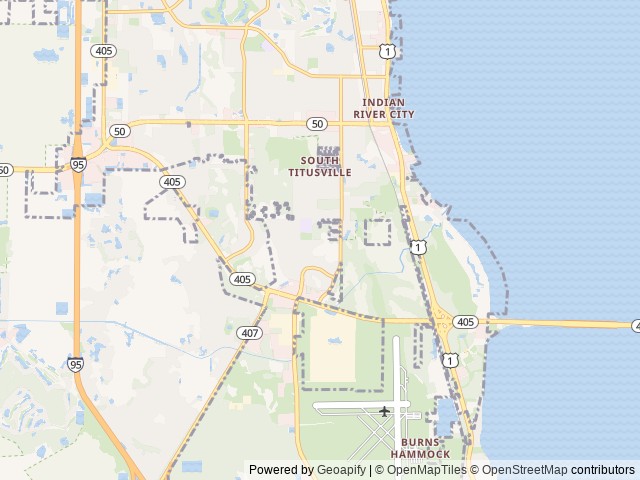 Map for Family friendly camper rental near Titusville, FL