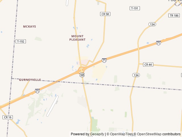 Map of Roberts Centre RVs location at Wilmington, OH, United States