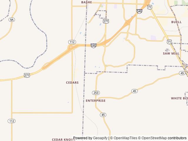 Map for Mercedes-Benz Camper Van  for Couples Getaway near Fort Smith, OK