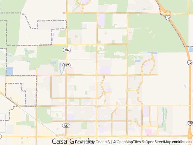 Map of Casita Verde RV Resort location at Casa Grande, AZ, United States