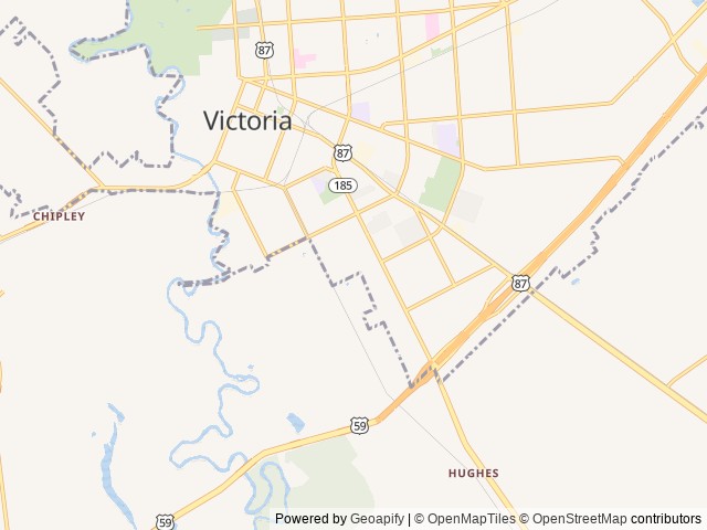 Map of QRV Victoria location at Port O'connor, TX, United States