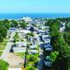 Aerial of Ne're Beach with Old Orchard Beach and the pier just beyond