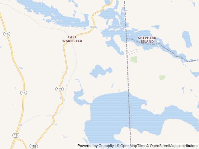 Map of Lake Ivanhoe Campground location at Wolfeboro, NH, United States