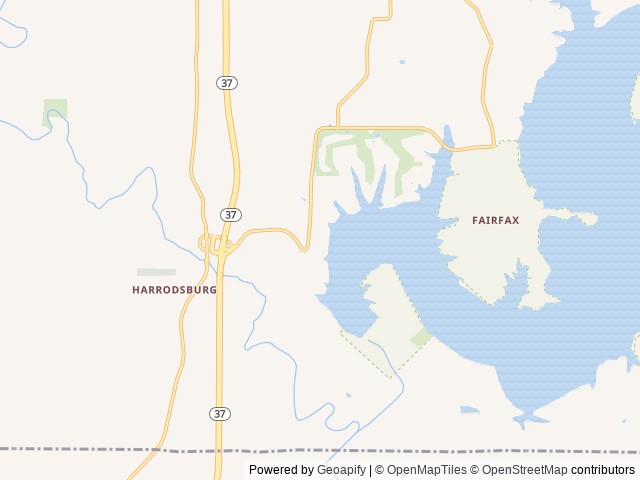 Map of Yogi Bear's Jellystone Park™ Camp-Resort: Lake Monroe location at Bloomington, IN, United States
