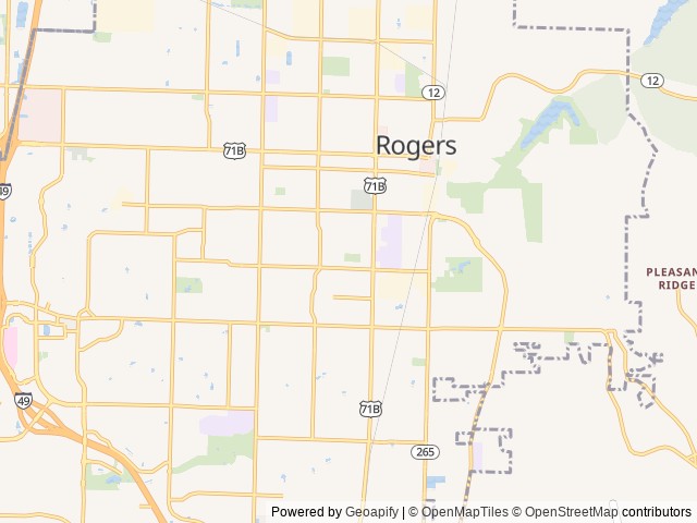 Map for 2021 Heartland Pioneer DS 320 near Rogers, MO