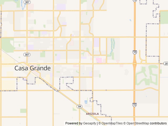 Map of Encore Fiesta Grande location at Casa Grande, AZ, United States