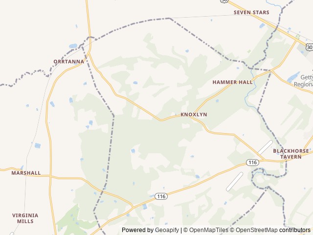 Map of Gettysburg/Battlefield KOA Holiday location at Gettysburg, PA, United States