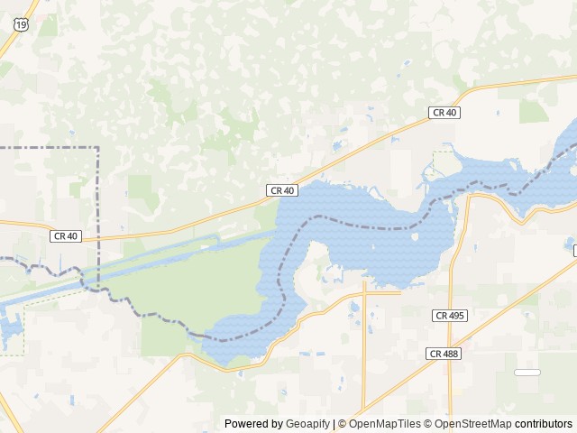 Map of Inglis Lakeside RV Park location at Inglis, FL, United States