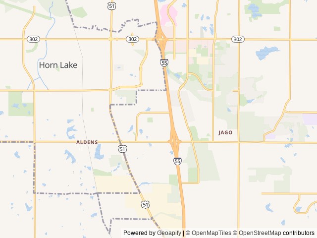 Map of EZ Daze RV Park location at Southaven, MS, United States