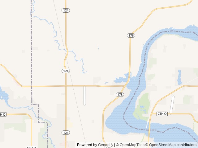 Map of O'Neil Creek Campground location at Chippewa Falls, WI, United States