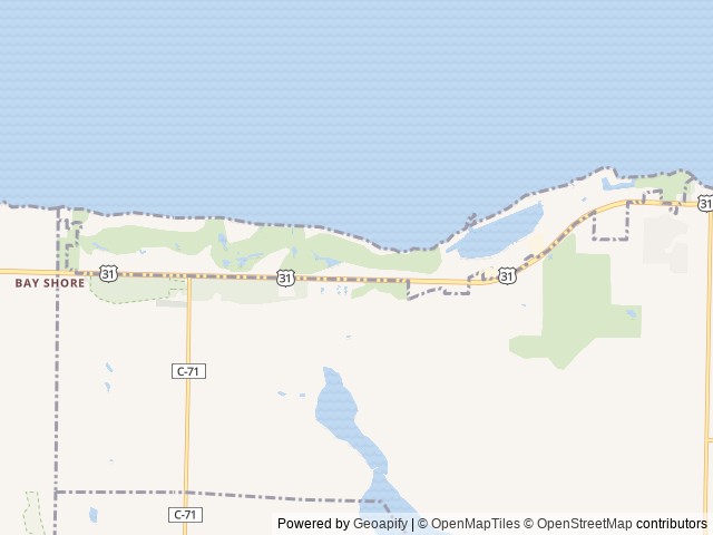 Map of Sun Outdoors Petoskey Bay Harbor location at Petoskey, MI, United States