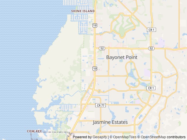 Map of Ja-Mar North Storage location at Port Richey, FL, United States
