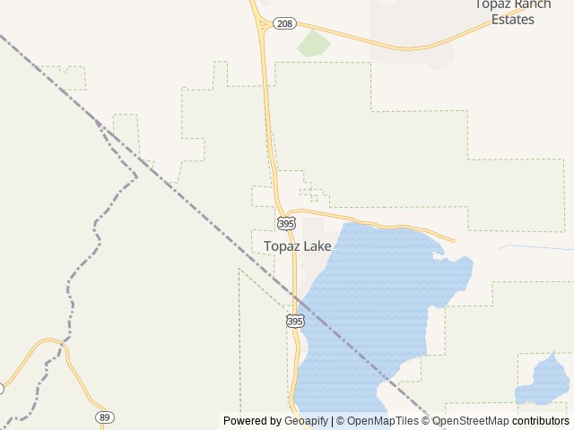 Map of Topaz Lodge Inc location at Gardnerville, NV, United States