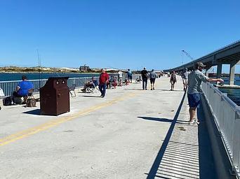 Fishing at Bonner Bridge Pier 