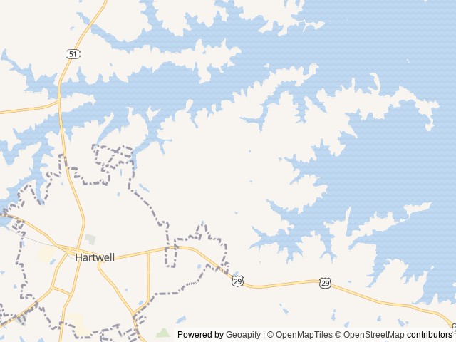 Map of Basecamp Hartwell location at Hartwell, GA, United States
