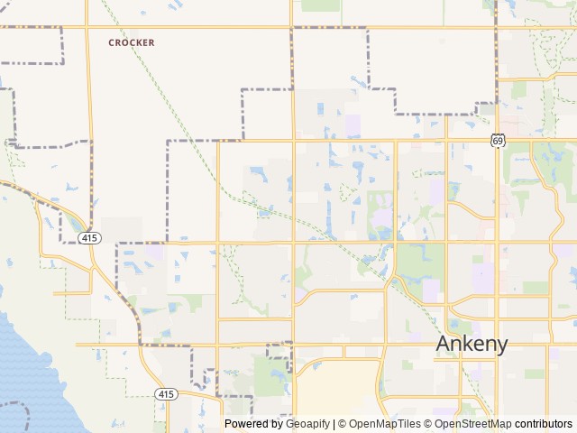 Map for 2021 Keystone RV Hideout 290QB near Ankeny, IA