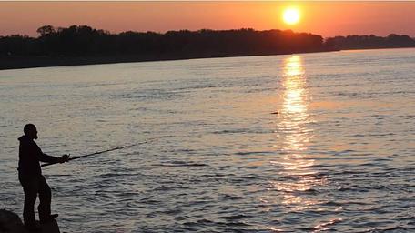 Bank fishing at Nebraska Tailwaters