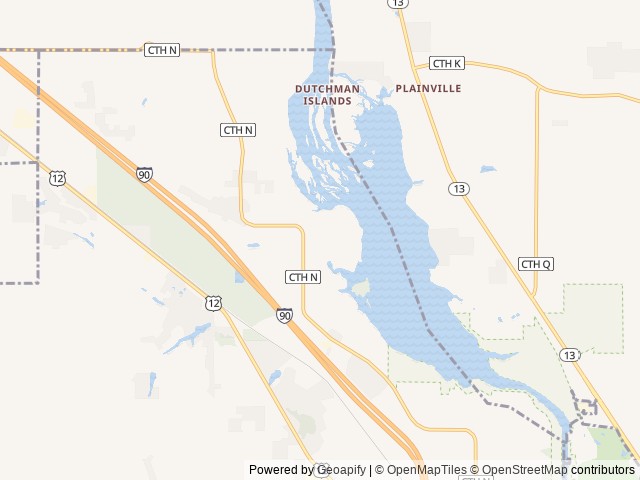 Map of River Bay Premier Camping Resort location at Lyndon Station, WI, United States