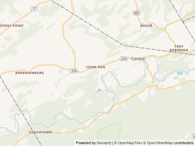 Map of Paradise Stream Family Campground location at Loysville, PA, United States