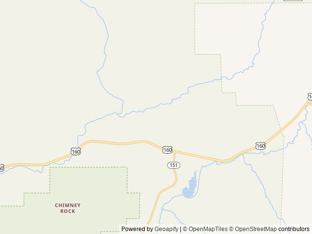 Map of Ute Campground (CO) location at Bayfield, CO, United States