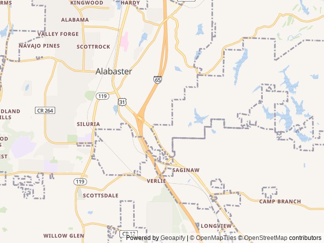 Map for Camper For Rent – Sleeps 7 Comfortably! near Alabaster, AL
