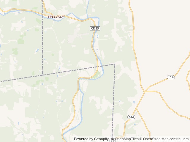Map of Mohican Reservation Campgrounds & Canoeing location at Glenmont, OH, United States