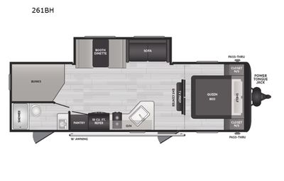 *BUNKHOUSE* 2025 Keystone Hideout 261BH