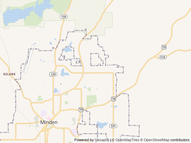 Map for 2024 Eagle 321RSTS near Minden, LA