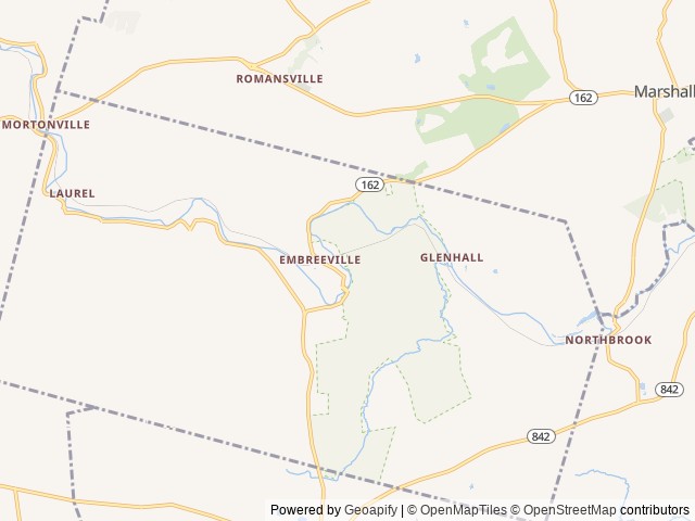 Map of Philadelphia / West Chester KOA Holiday location at Coatesville, PA, United States